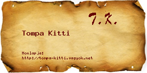 Tompa Kitti névjegykártya